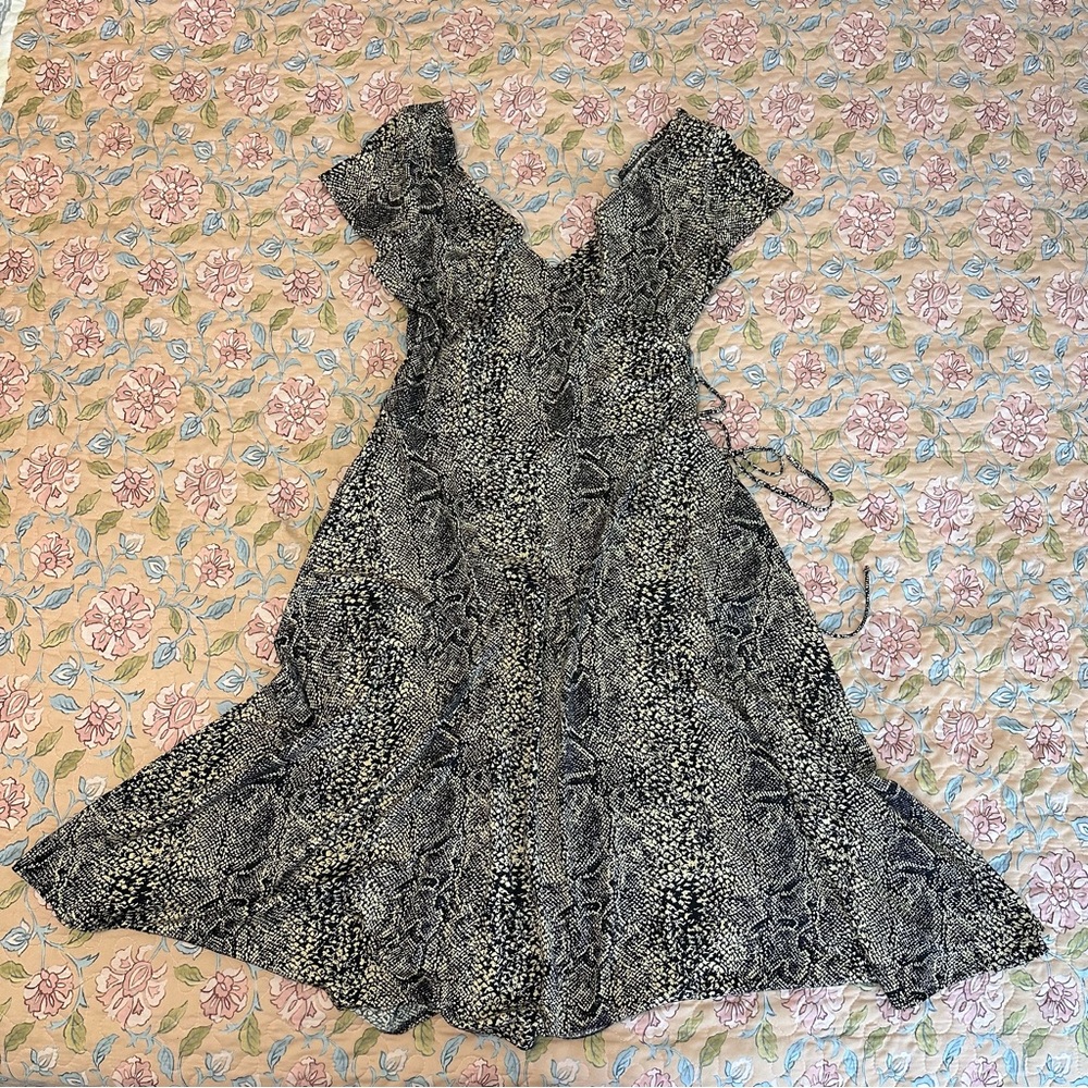 Scarlett Snakeskin Print Sundress Women’s Midi Dress